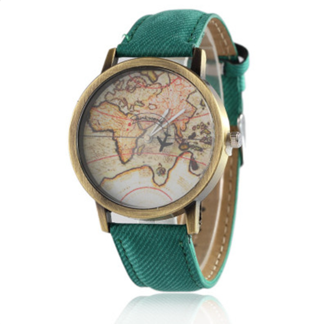 Relógio vintage com globo terrestre Unisex - Imagem 4