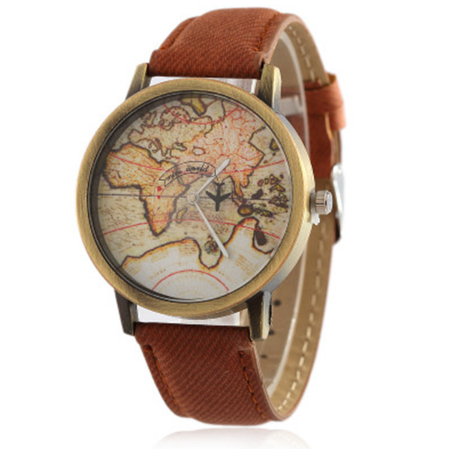 Relógio vintage com globo terrestre Unisex - Imagem 6
